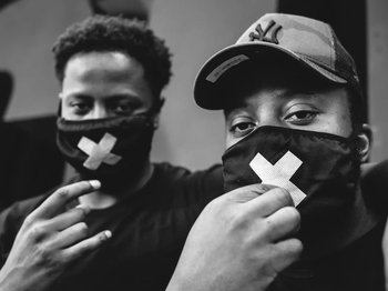 Movie still from “Pa Salieu feat. BackRoad Gee - My Family” (2020), directed by Femi Ladi – Close Up shot, Low angle