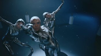 Movie still from “Victoria Monét - Alright” (2024), directed by Dave Meyers – Medium shot, Low angle