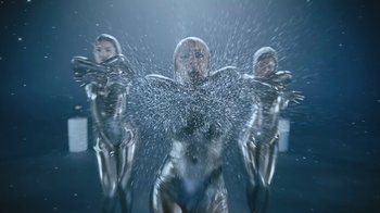 Movie still from “Victoria Monét - Alright” (2024), directed by Dave Meyers – Medium shot, Low angle