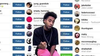 Movie still from “Yung Jake - Unfollow” (2014), directed by Yung Jake – Medium shot, Overhead angle