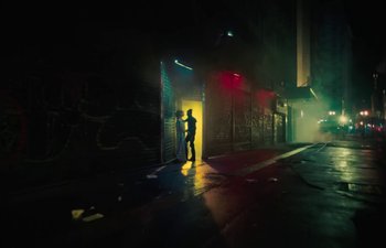 Movie still from “Duda Beat feat. Trevo - Nem Um Pouquinho” (2021), directed by Alaska – Extreme Wide shot, Low angle