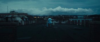 Movie still from “aexattack - Next Year” (2021), directed by Jetski – Extreme Wide shot, Low angle