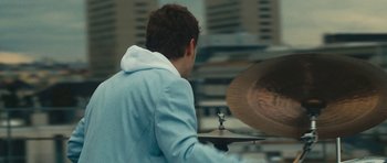 Movie still from “aexattack - Next Year” (2021), directed by Jetski – Extreme Close Up shot, High angle