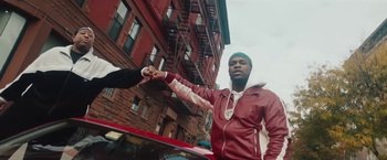 Movie still from “DJ Premier feat. A$AP Ferg - Our Streets” (2017), directed by Tyler Yee – Medium shot, Low angle