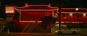 Movie still from “Naomi August - Inter Alia” (2023), directed by Daniel Lawrence Wilson – Extreme Wide shot, Low angle