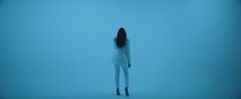 Movie still from “Naomi August - Inter Alia” (2023), directed by Daniel Lawrence Wilson – Wide shot, Low angle