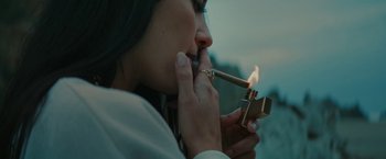 Movie still from “Naomi August - Inter Alia” (2023), directed by Daniel Lawrence Wilson – Extreme Close Up shot, High angle