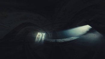 Movie still from “Elderbrook - Why Do We Shake In The Cold?” (2020), directed by Jara Moravec – Extreme Wide shot, High angle