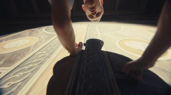 Movie still from “Elderbrook - Why Do We Shake In The Cold?” (2020), directed by Jara Moravec – Extreme Close Up shot, Overhead angle