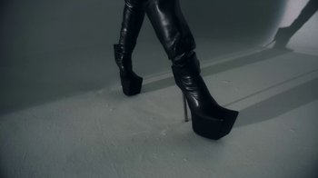 Movie still from “Bree Runway - Just Like That” (2024), directed by Pietro Biz Biasia – Extreme Close Up shot, Low angle