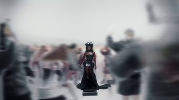 Movie still from “Bree Runway - Just Like That” (2024), directed by Pietro Biz Biasia – Medium shot, Low angle