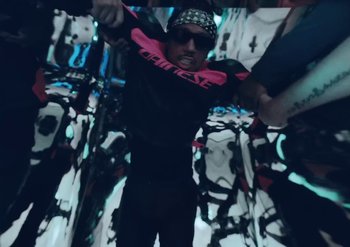 Movie still from “Metro Boomin & Future - Superhero (Heroes & Villains)” (2022) – Medium shot, Low angle