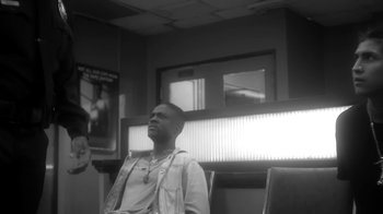 Movie still from “Vince Staples - Norf Norf” (2015), directed by Vince Staples – Medium shot, Over the shoulder angle