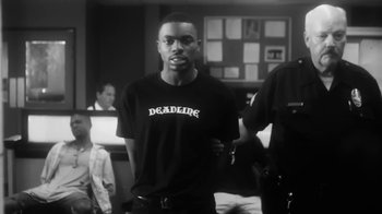 Movie still from “Vince Staples - Norf Norf” (2015), directed by Vince Staples – Medium shot, Over the shoulder angle