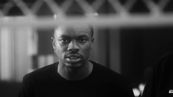 Movie still from “Vince Staples - Norf Norf” (2015), directed by Vince Staples – Close Up shot, Low angle