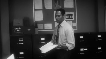 Movie still from “Vince Staples - Norf Norf” (2015), directed by Vince Staples – Medium shot, Low angle