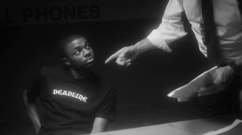 Movie still from “Vince Staples - Norf Norf” (2015), directed by Vince Staples – Medium shot, Over the shoulder angle