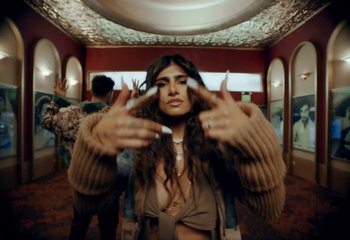 Movie still from “Saint Levant - Nails” (2023), directed by Mattias Russo-Larsson – Medium shot, Low angle