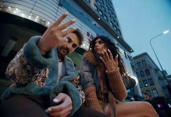 Movie still from “Saint Levant - Nails” (2023), directed by Mattias Russo-Larsson – Medium shot, Low angle