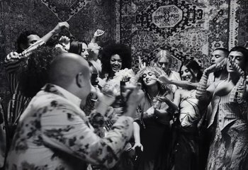 Movie still from “Saint Levant - Nails” (2023), directed by Mattias Russo-Larsson – Medium shot, High angle