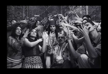 Movie still from “Saint Levant - Nails” (2023), directed by Mattias Russo-Larsson – Wide shot, Overhead angle