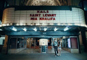 Movie still from “Saint Levant - Nails” (2023), directed by Mattias Russo-Larsson – Wide shot, Low angle