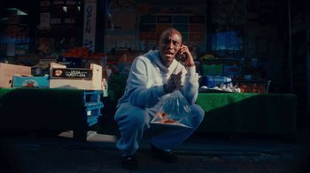 Movie still from “Downtown Kayoto - Changed it” (2023), directed by Joe Howat – Medium shot, Low angle