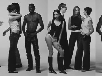 Movie still from “The Dare - Perfume” (2024), directed by Nick Harwood – Wide shot, Low angle