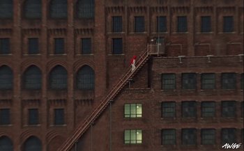 Movie still from “A$AP Rocky - D.M.B.” (2022), directed by A$AP Rocky – Extreme Wide shot, High angle