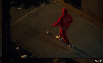 Movie still from “A$AP Rocky - D.M.B.” (2022), directed by A$AP Rocky – Wide shot, High angle