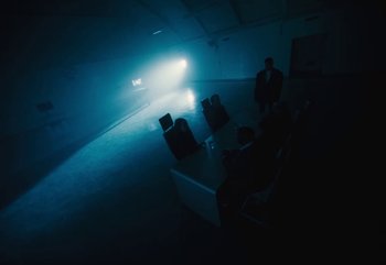 Movie still from “Yeat - Riot & Set it off” (2024), directed by Trey Lyons – Extreme Wide shot, High angle