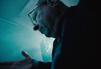 Movie still from “Yeat - Riot & Set it off” (2024), directed by Trey Lyons – Close Up shot, Low angle