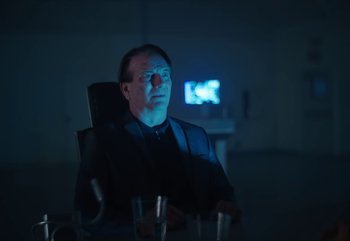 Movie still from “Yeat - Riot & Set it off” (2024), directed by Trey Lyons – Medium shot, Low angle