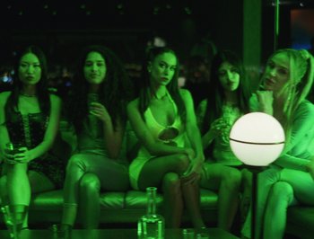 Movie still from “Feid - ALAKRAN” (2024), directed by Sebastian Sánchez – Medium shot, Low angle