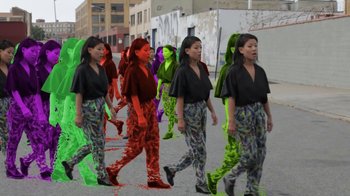 Movie still from “Shit Robot - Take Em Up” (2010), directed by Eoghan Kidney – Wide shot, High angle