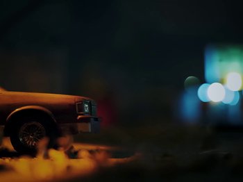 Movie still from “Danny Brown feat. Bruiser Wolf - Y.B.P.” (2024), directed by Edem Wornoo – Extreme Close Up shot, Low angle