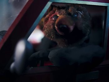 Movie still from “Danny Brown feat. Bruiser Wolf - Y.B.P.” (2024), directed by Edem Wornoo – Extreme Close Up shot, Low angle