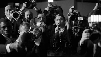 Movie still from “Lil Dicky - HAHAHA” (2024), directed by Phillip R Lopez – Medium shot, Low angle
