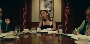 Movie still from “Ariana Grande - positions” (2020), directed by Dave Meyers – Medium shot, High angle