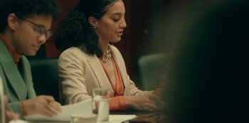 Movie still from “Ariana Grande - positions” (2020), directed by Dave Meyers – Medium shot, Over the shoulder angle