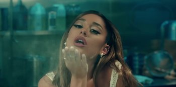 Movie still from “Ariana Grande - positions” (2020), directed by Dave Meyers – Close Up shot, High angle