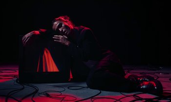 Movie still from “João Borsch - Apaz” (2023), directed by Inês Aires – Medium shot, Low angle