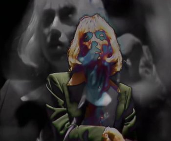 Movie still from “St. Vincent - Pay Your Way In Pain” (2021), directed by Bill Benz – Extreme Close Up shot, Low angle