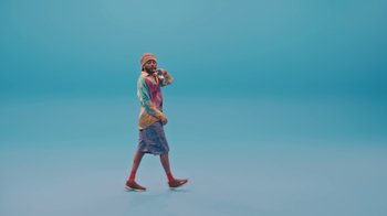 Movie still from “KAYTRAMINÉ feat. Pharrell Williams - 4EVA” (2023), directed by Jack Begert – Medium shot, Low angle