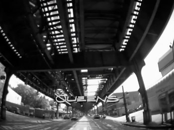 Movie still from “Beastie Boys - An Open Letter To NYC” (2004), directed by Adam Yauch – Extreme Close Up shot, Low angle