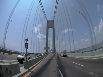 Movie still from “Beastie Boys - An Open Letter To NYC” (2004), directed by Adam Yauch – Extreme Wide shot, Low angle
