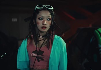 Movie still from “AJ Tracey - Wifey Riddim 4” (2024), directed by Late Milk – Close Up shot, Low angle