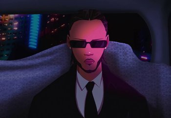 Movie still from “AJ Tracey - Wifey Riddim 4” (2024), directed by Late Milk – Close Up shot, Low angle