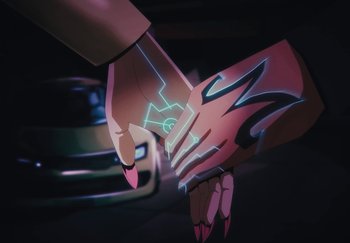 Movie still from “AJ Tracey - Wifey Riddim 4” (2024), directed by Late Milk – Extreme Close Up shot, Overhead angle