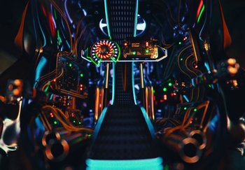 Movie still from “AJ Tracey - Wifey Riddim 4” (2024), directed by Late Milk – Extreme Wide shot, Low angle